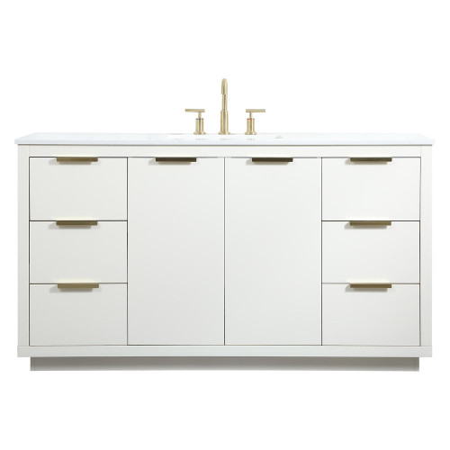Elegant Bathroom Vanity - White (VF19460WH)