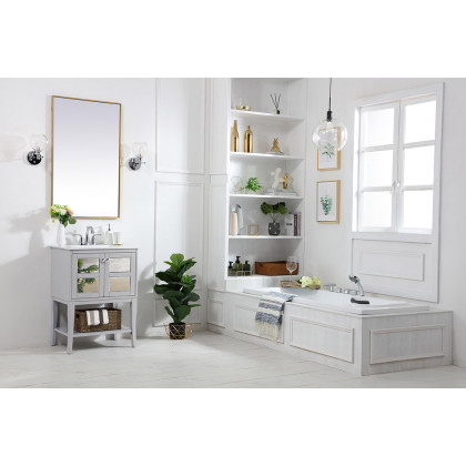 Elegant Bathroom Vanity - Gray/Mirror (VF2101MR)