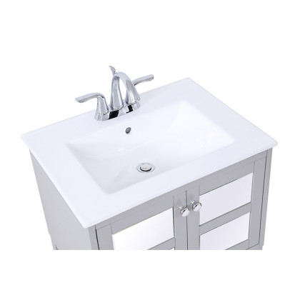 Elegant Bathroom Vanity - Gray/Mirror (VF2101MR)