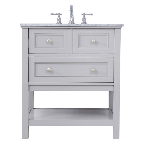 Elegant Bathroom Vanity - Gray, L 30" (VF27030GR)