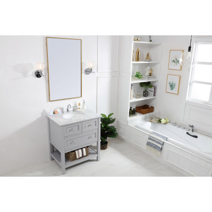 Elegant Bathroom Vanity - Gray, L 30" (VF27030GR)