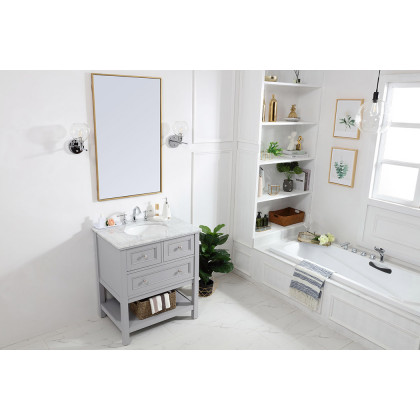 Elegant Bathroom Vanity - Gray, L 30" (VF27030GR)