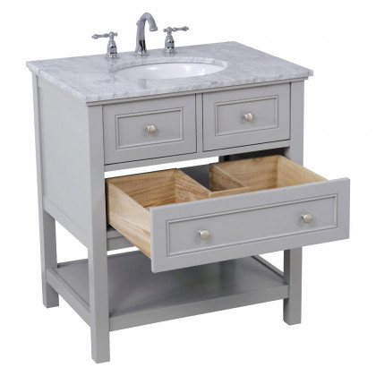 Elegant Bathroom Vanity - Gray, L 30" (VF27030GR)