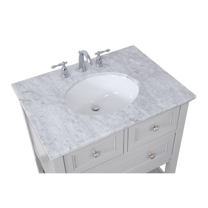 Elegant Bathroom Vanity - Gray, L 30" (VF27030GR)