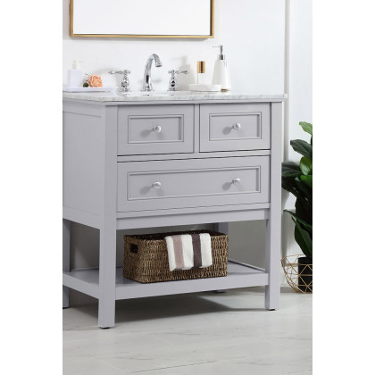 Elegant Bathroom Vanity - Gray, L 30" (VF27030GR)