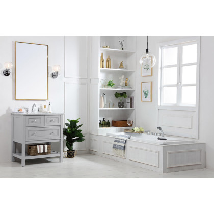 Elegant Bathroom Vanity - Gray, L 30" (VF27030GR)