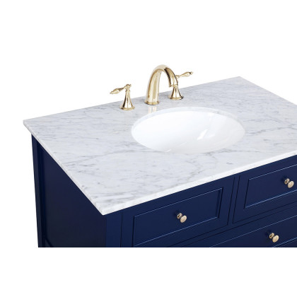 Elegant Bathroom Vanity - Blue, L 36" (VF27036BL)