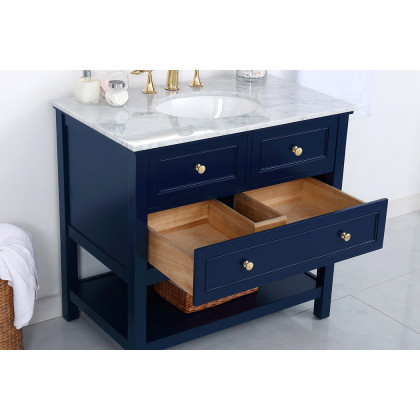 Elegant Bathroom Vanity - Blue, L 36" (VF27036BL)