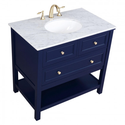 Elegant Bathroom Vanity - Blue, L 36" (VF27036BL)