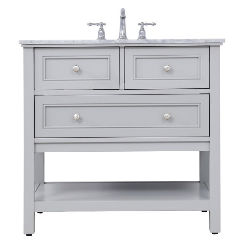Elegant Bathroom Vanity - Gray, L 36" (VF27036GR)