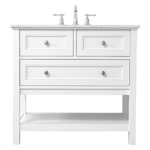 Elegant Bathroom Vanity - White, L 36" (VF27036WH)
