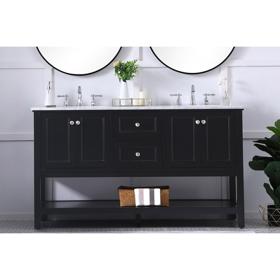 Elegant Bathroom Vanity - Black, L 60" (VF27060BK)