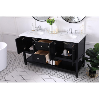Elegant Bathroom Vanity - Black, L 60" (VF27060BK)