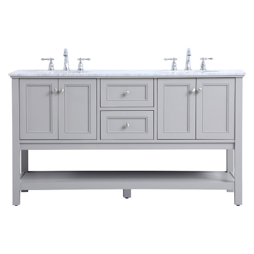 Elegant Bathroom Vanity - Gray, L 60" (VF27060GR)