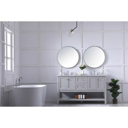 Elegant Bathroom Vanity - Gray, L 60" (VF27060GR)