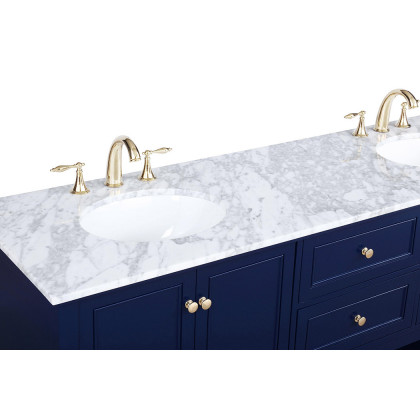 Elegant Bathroom Vanity - Blue, L 72" (VF27072DBL)