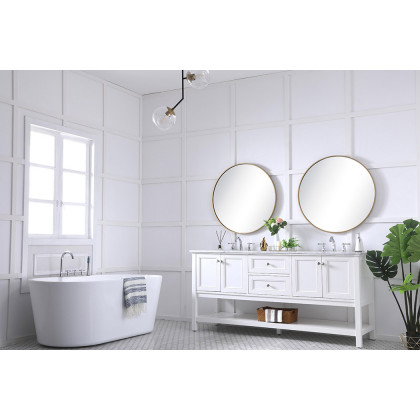 Elegant Bathroom Vanity - White, L 72" (VF27072WH)