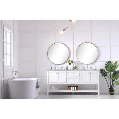 Elegant Bathroom Vanity - White, L 72" (VF27072WH)