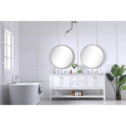 Elegant Bathroom Vanity - White, L 72" (VF27072WH)