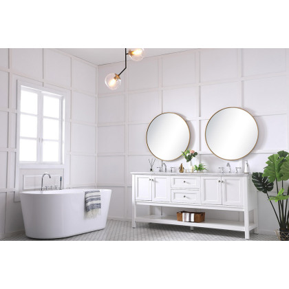 Elegant Bathroom Vanity - White, L 72" (VF27072WH)