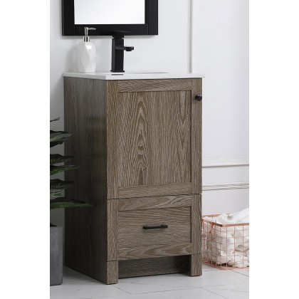 Elegant Bathroom Vanity - Weathered oak (VF2818WO)