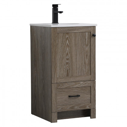 Elegant Bathroom Vanity - Weathered oak (VF2818WO)