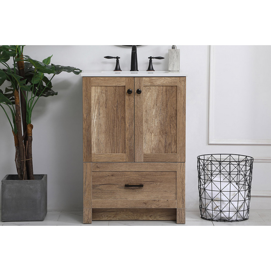 Elegant Bathroom Vanity - Natural Oak (VF2824NT)