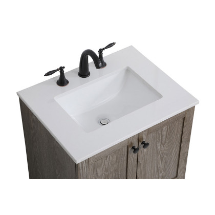 Elegant Bathroom Vanity - Weathered oak (VF2824WO)