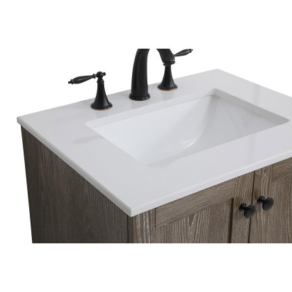 Elegant Bathroom Vanity - Weathered oak (VF2824WO)