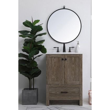Elegant Bathroom Vanity - Weathered oak (VF2824WO)
