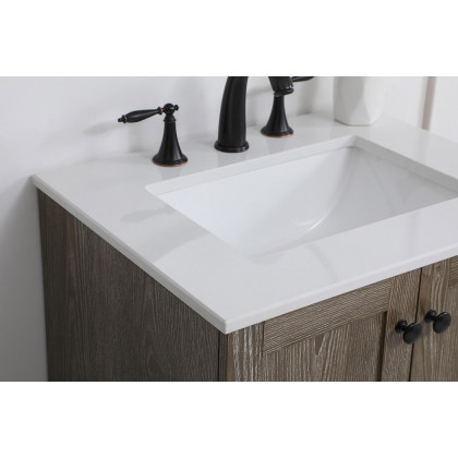 Elegant Bathroom Vanity - Weathered oak (VF2824WO)