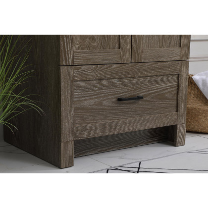 Elegant Bathroom Vanity - Weathered oak (VF2824WO)