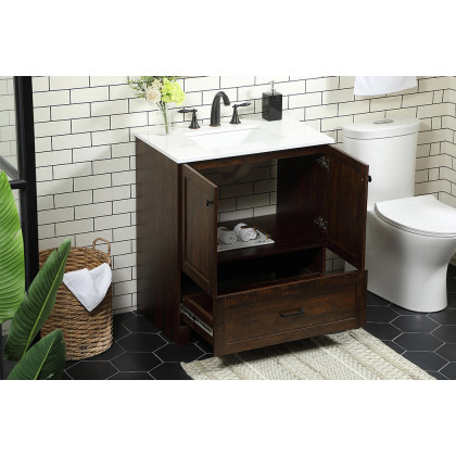 Elegant Bathroom Vanity - Espresso (VF2830EX)