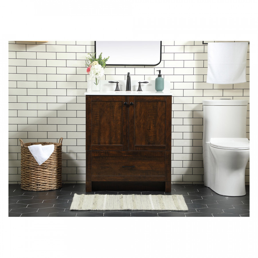 Elegant Bathroom Vanity - Espresso (VF2830EX-BS)