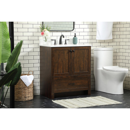 Elegant Bathroom Vanity - Espresso (VF2830EX-BS)