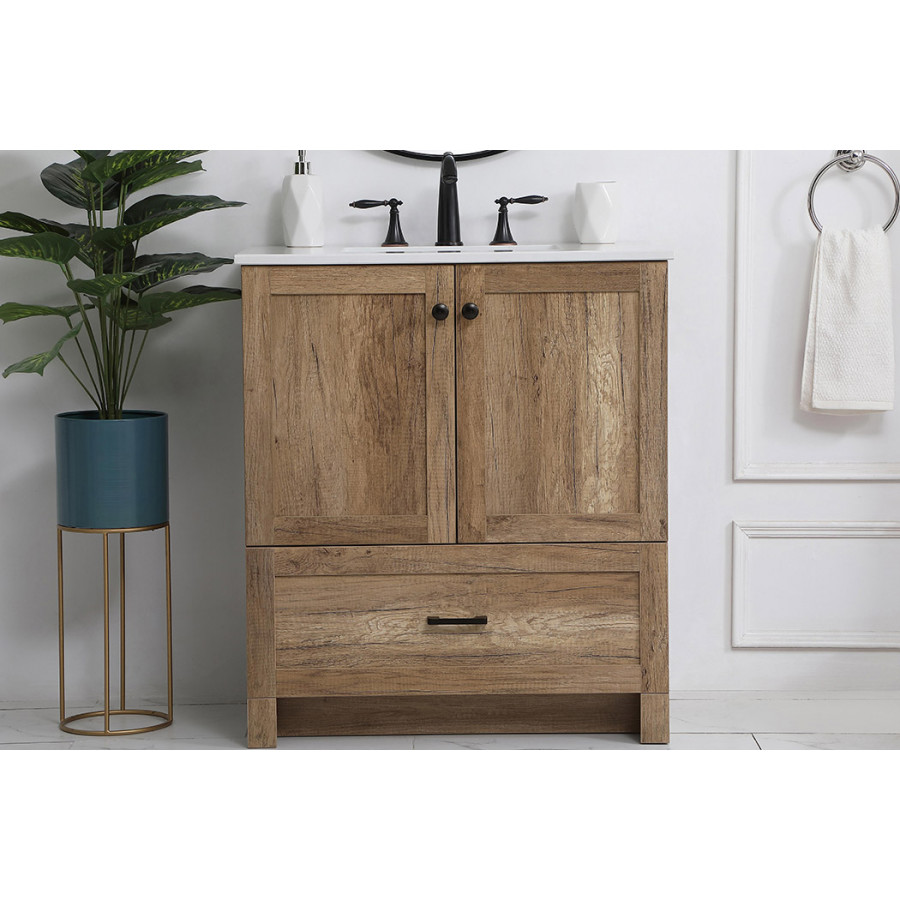 Elegant Bathroom Vanity - Natural Oak (VF2830NT)