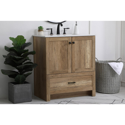 Elegant Bathroom Vanity - Natural Oak (VF2830NT)