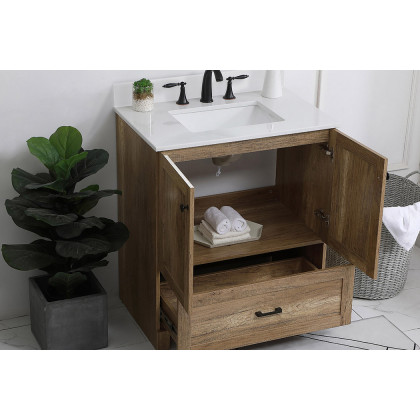 Elegant Bathroom Vanity - Natural Oak (VF2830NT-BS)