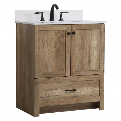 Elegant Bathroom Vanity - Natural Oak (VF2830NT-BS)