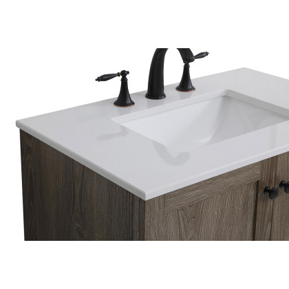 Elegant Bathroom Vanity - Weathered oak (VF2830WO)