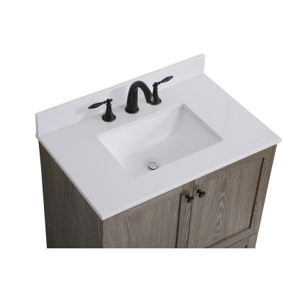 Elegant Bathroom Vanity - Weathered oak (VF2830WO-BS)
