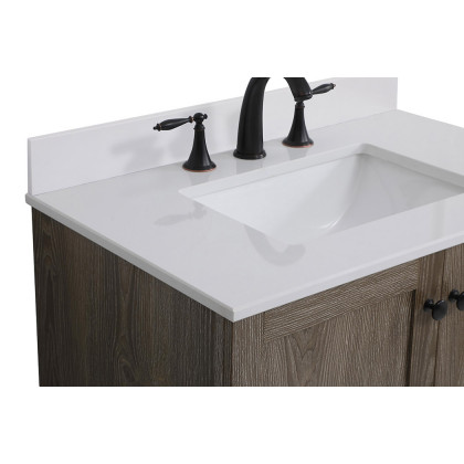 Elegant Bathroom Vanity - Weathered oak (VF2830WO-BS)