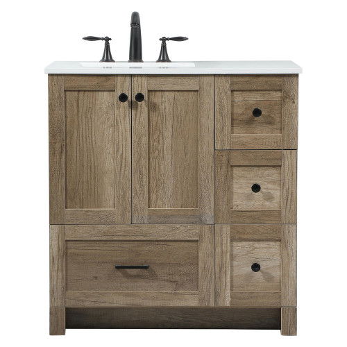 Elegant Bathroom Vanity - Natural Oak (VF2832NT)