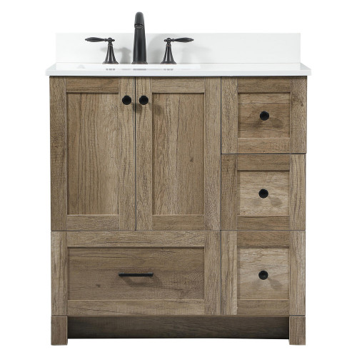 Elegant Bathroom Vanity - Natural Oak (VF2832NT-BS)