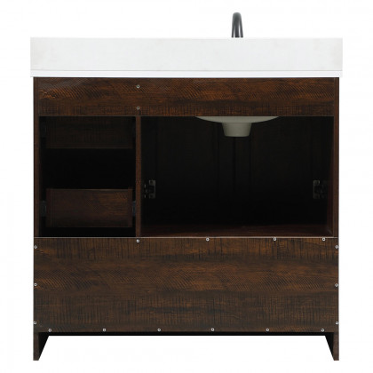 Elegant Bathroom Vanity - Espresso (VF2836EX-BS)