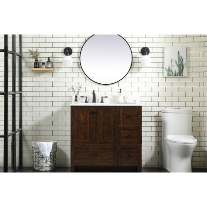 Elegant Bathroom Vanity - Espresso (VF2836EX-BS)