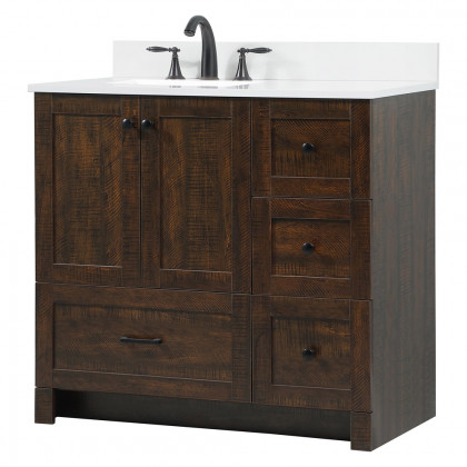 Elegant Bathroom Vanity - Espresso (VF2836EX-BS)