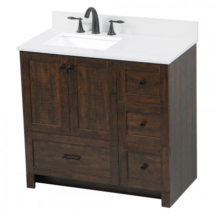 Elegant Bathroom Vanity - Espresso (VF2836EX-BS)