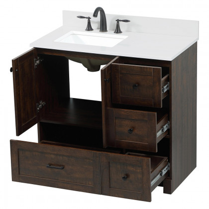 Elegant Bathroom Vanity - Espresso (VF2836EX-BS)