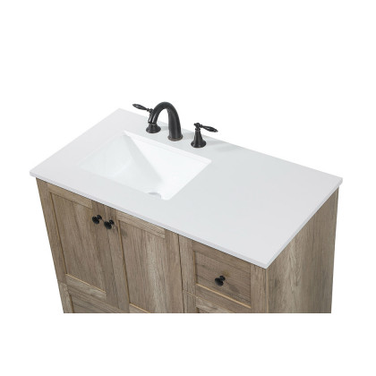 Elegant Bathroom Vanity - Natural Oak (VF2836NT)